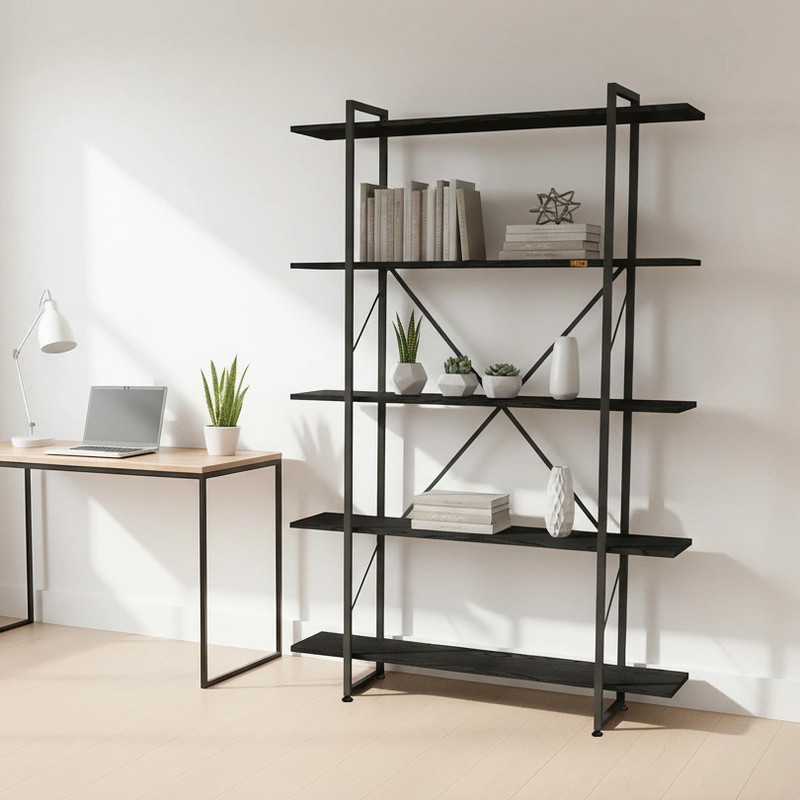 کتابخانه پنج طبقه  مدل مونتاژی LIB_100180_B خانمان مدل 300989