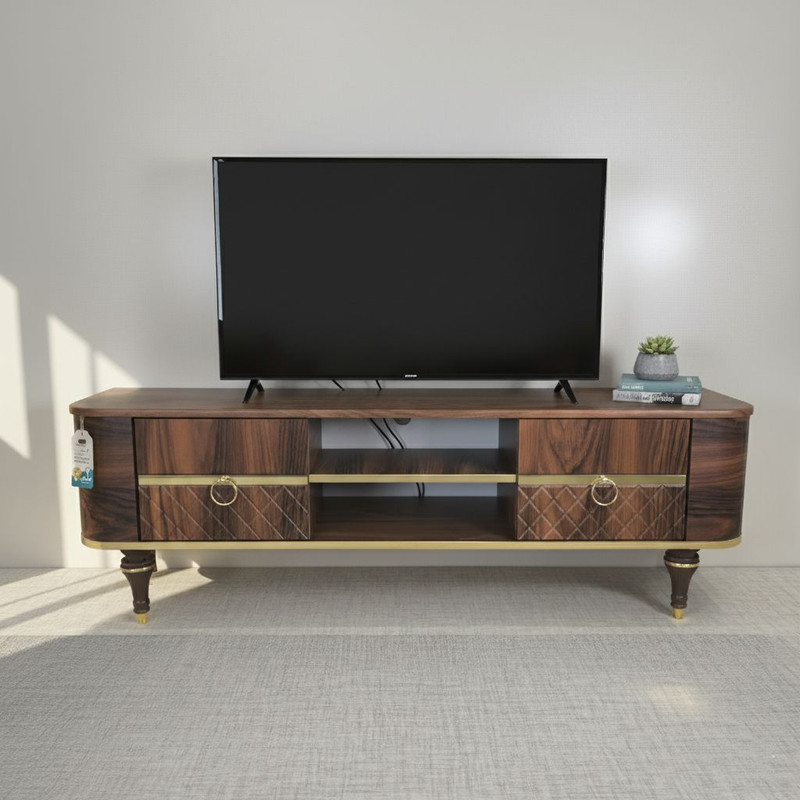 میز تلویزیون  چوب مدل درنا مناسب برای تلویزیون تا 49 اینچ خانمان مدل 305881