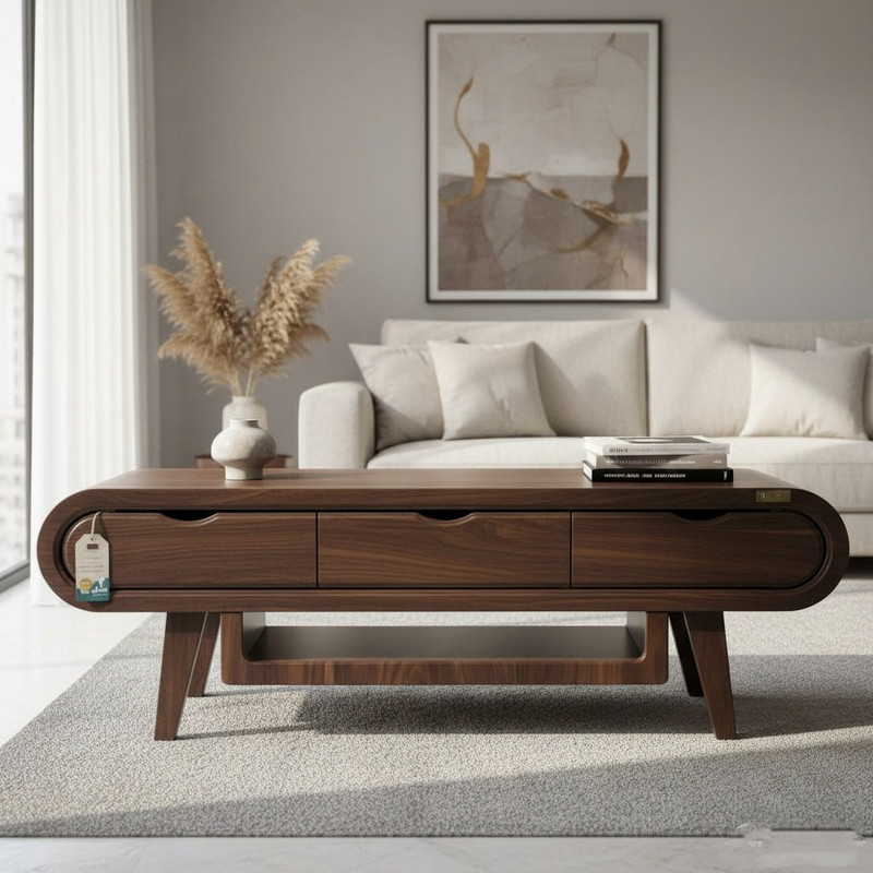 میز تلویزیون  چوب مدل سروین مناسب برای تلویزیون تا 49 اینچ خانمان مدل 305884