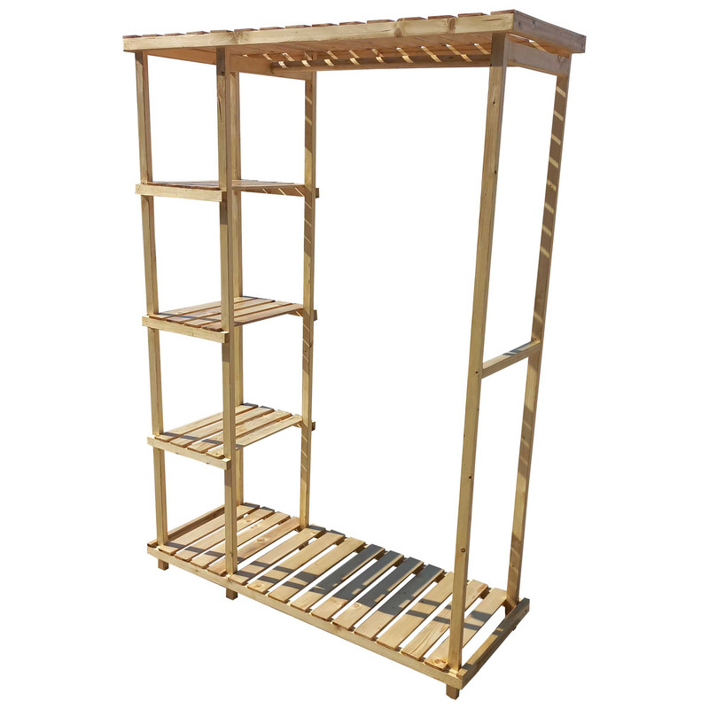 رگال لباس چوبی مستطیلی طبقه دار مدلmk خانمان مدل 302557