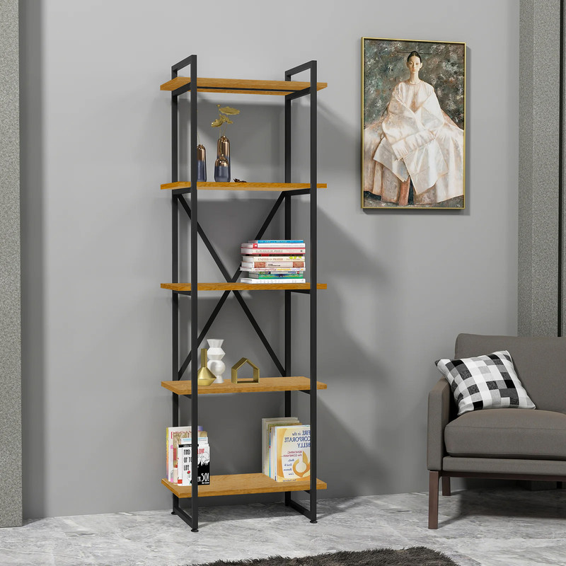 کتابخانه  مدل LIB-08U77-60LIGHT خانمان مدل 301068