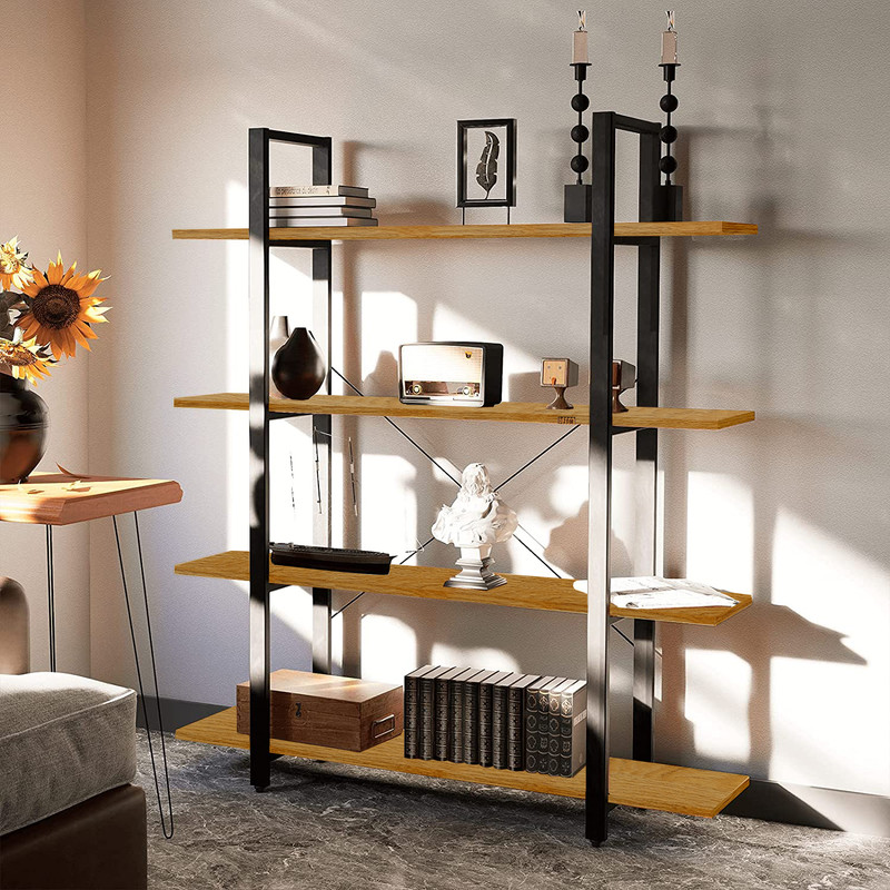 کتابخانه چهار طبقه  مدل LIB-43Z91-120LIGHT خانمان مدل 301018