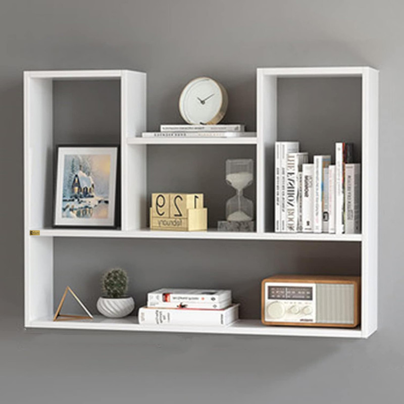 کتابخانه دیواری پنج طبقه چوبیکو مدل bookshelf820 خانمان مدل 301086