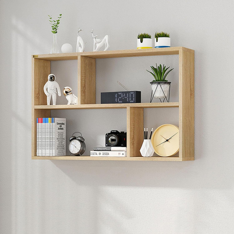کتابخانه دیواری چهار طبقه چوبیکو مدل bookshelf800 خانمان مدل 301088